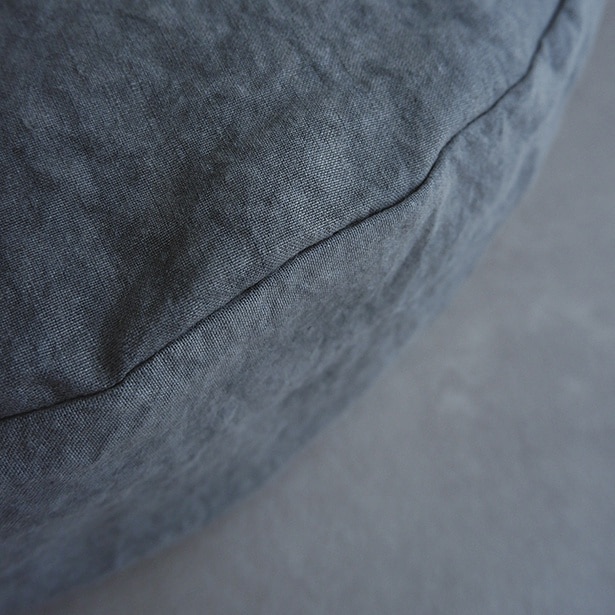 Pouf Cat Bed カバー(炭染め×リネン和紙)