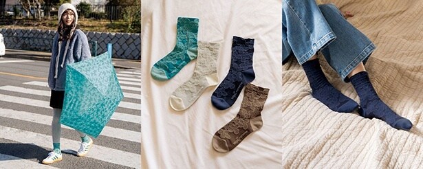 【写真】靴下屋×Wpc. Patterns FLOAT KUKKA LOW CREW