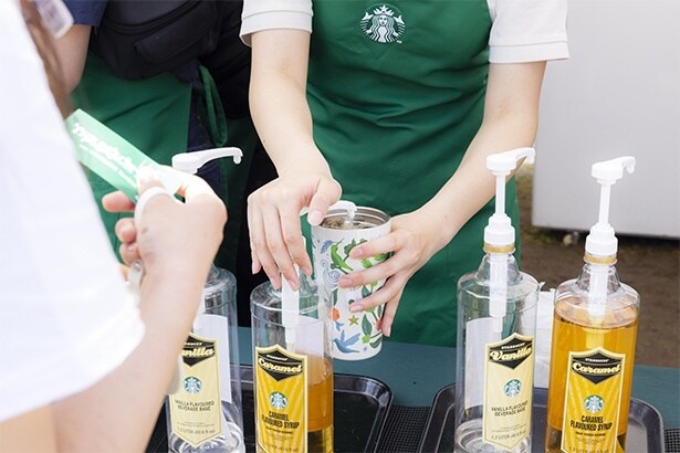 バニラシロップやキャラメルシロップのカスタマイズも