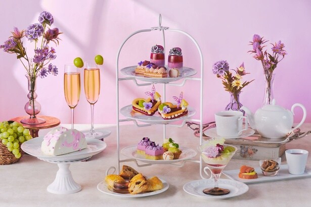 ぶどうと栗のパープルアフタヌーンティー〜princess purple～(リストランテ マンジャーレ ウォーターエッジ YOKOHAMA)