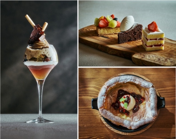 パフェ・ケーキ・ダッチベイビーがそろうデザートタイム