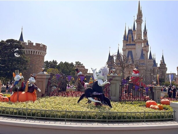 シンデレラ城前のデコレーション