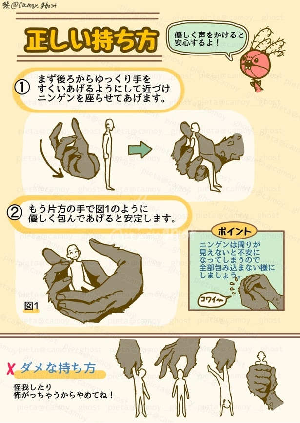 ニンゲンの飼い方「正しい持ち方」2