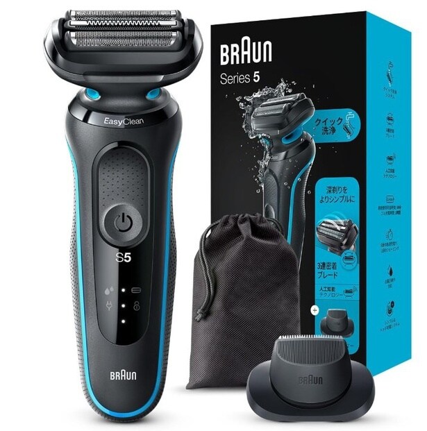 毎日の髭剃りが快感に！水洗いOK＆キワ剃り自由自在！【ブラウン】剃り残しゼロへ！ディープキャッチ網刃搭載のブラウンシリーズ5がAmazon限定で購入できる！