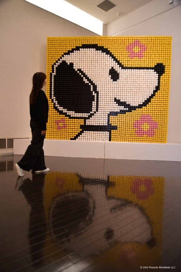 約3000本の糸巻でできたスヌーピー