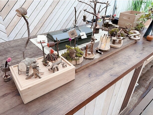 「森の創作ラボ ~クラフト体験~」の作品例