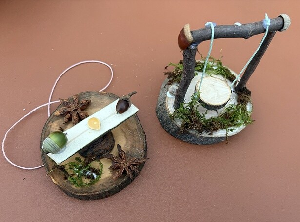 完成したクラフト作品