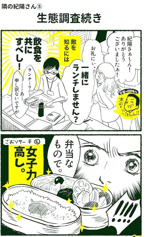 生態調査2 手作り弁当もバランス良し！隣の紀陽さん(9/92)