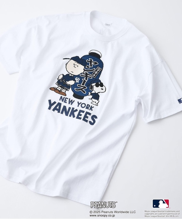 「【PEANUTS×MLB】オリジナルデザイン 和柄Tシャツ(ホワイトB)」(5489円)