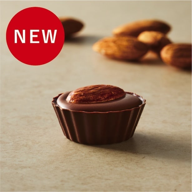 【写真】「ファンシーチョコレート」 に加わった新作のひとつ「アーモンドカップ」。カップ部分もチョコレート！