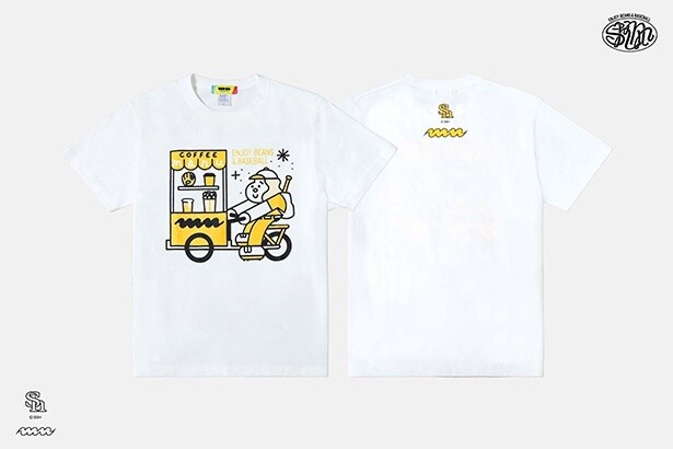 【ホークス/manucoffee】Messenger Dog Tシャツ WHITE