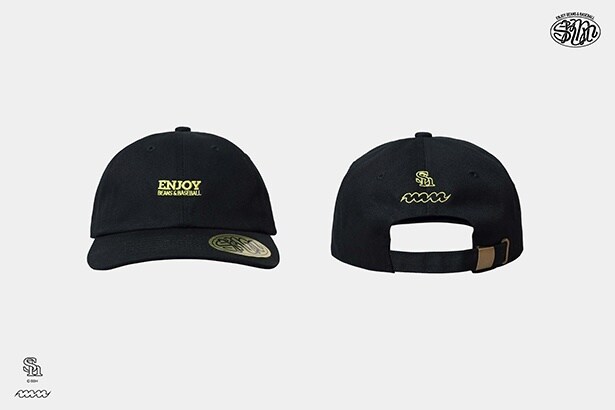 【ホークス/manucoffee】Message ベースボールキャップ BLACK