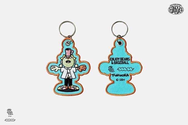 【ホークス/manucoffee】刺繍キーホルダー(B&B Boy)