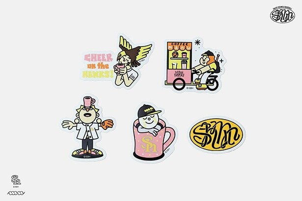 【ホークス/manucoffee】ステッカーセット