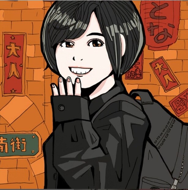 たぬきちさんの自画像