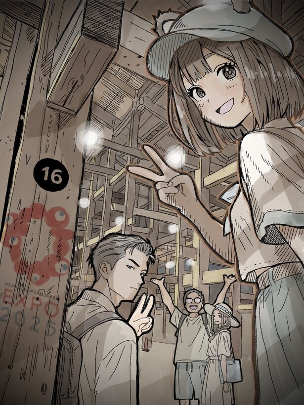 「万博」の思い出もイラストに