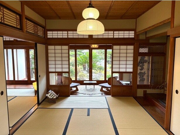 離れ。寝る際は、村田さんが布団を用意してくれる