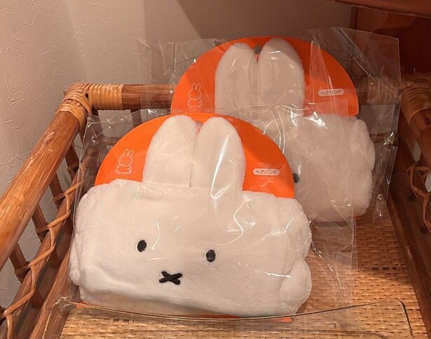 アメニティのヘアバンドもミッフィーデザイン!