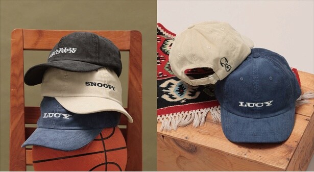 「PEANUTS/コールCAP」(各3490円)