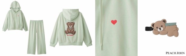 ユニセックスデザインのスウェットパーカー&ロングパンツのセットアップ