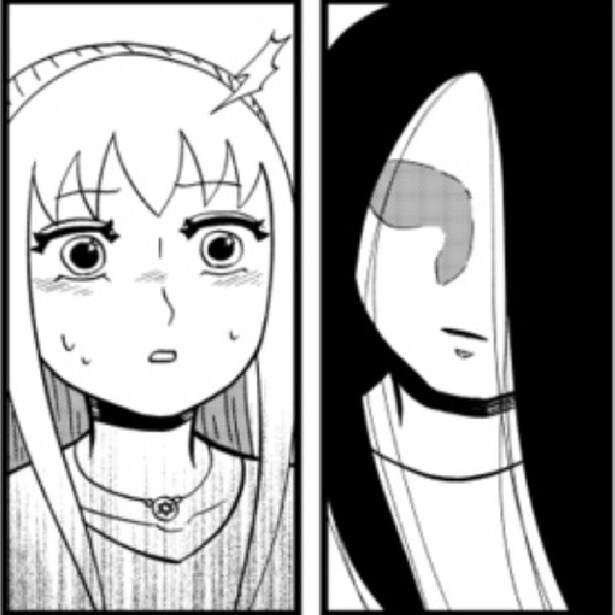 お互いの存在に気付く幽霊と女性