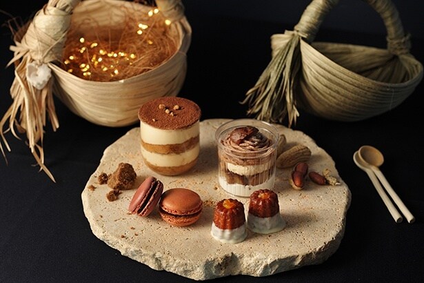 食後に楽しみたいスイーツを詰めた「くばかごのスイーツバスケット」