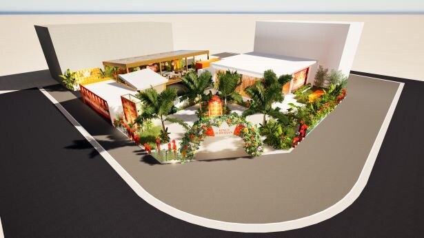 南の島にいるような華やかな空間