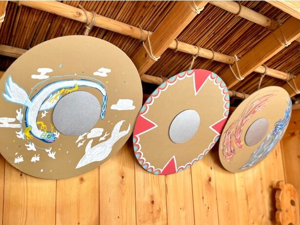 ダンボールでヴァイキングシールド作り