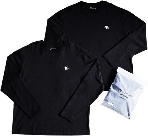 ペアルックや着回しにも大活躍→【カルバンクライン】2枚セットロングスリーブTシャツが「Amazonセール」5%OFF