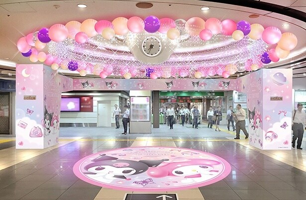 東京駅一番街キャラクターストリートが「マイメロディ」と「クロミ」の装飾に