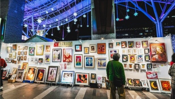 会場でのアート販売