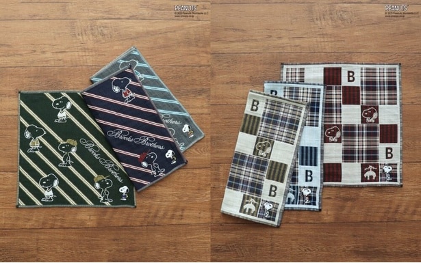 「三重ガーゼハンカチ」(各1650円)