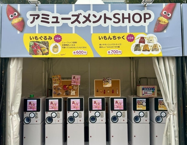 大人気のガチャガチャコーナー。台数はたくさんあり、両替できる機械もあった