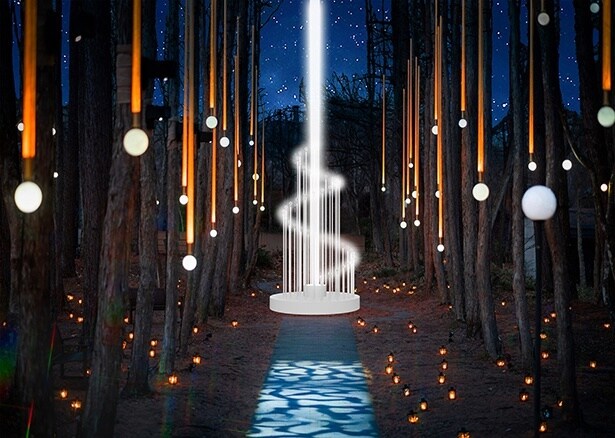 2025年のテーマ「願う」を象徴した「Wishing tree」