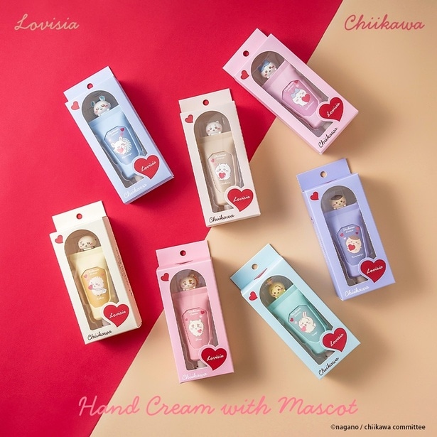 「Lovisia ちいかわマスコットハンドクリーム」(各1100円)