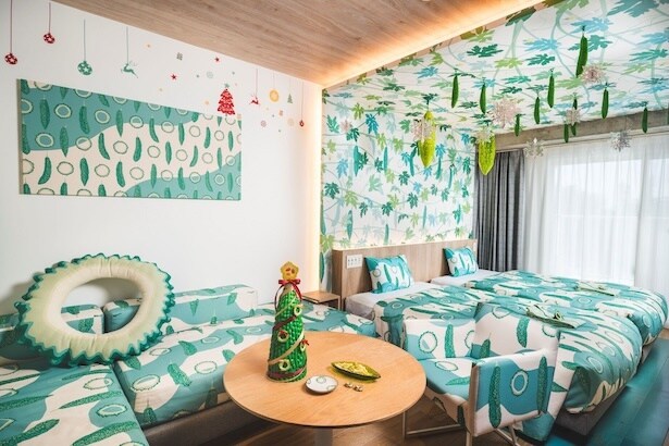 【写真】1室限定のゴーヤールームがクリスマス仕様に。この部屋ならではの写真や動画が撮影できる！