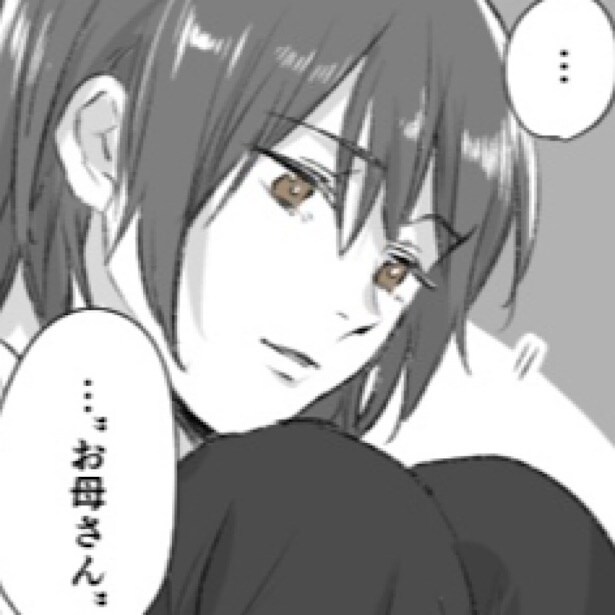 「猫と子と母」