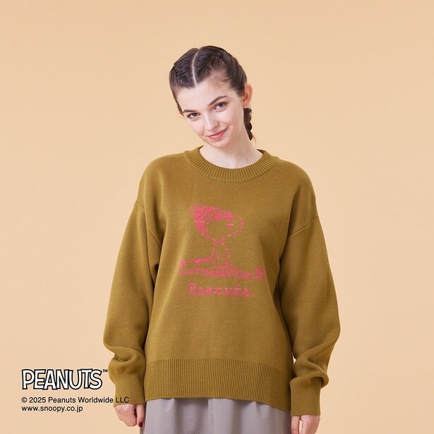 「ブレスサーモウール混セーター(エクリュオリーブ)」(1万5400円)