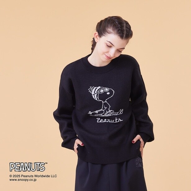 「ブレスサーモウール混セーター(ブラック)」(1万5400円)