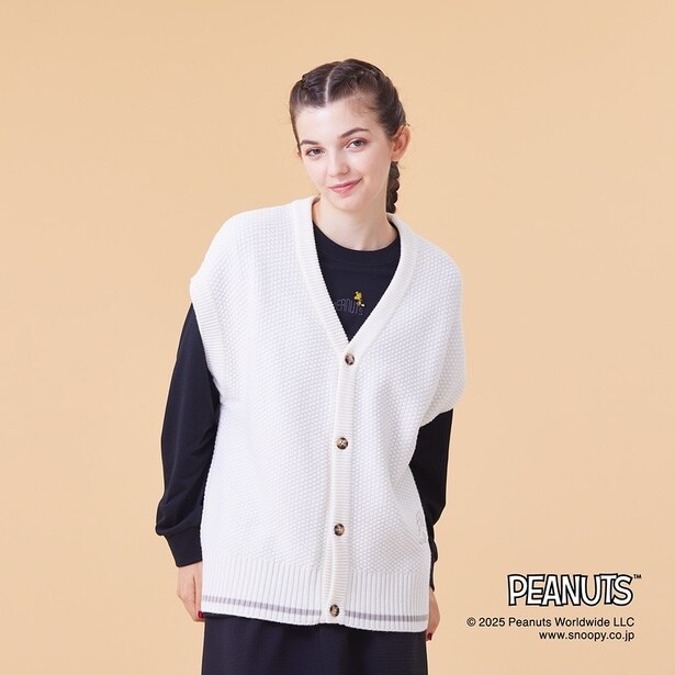 「ブレスサーモウール混ベスト(ホワイト)」(1万4850円)