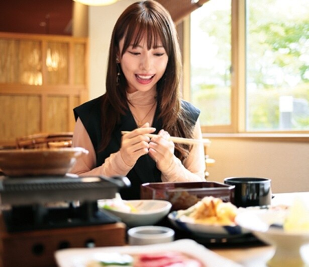 「飛騨牛の一人焼肉、最高です！」(熊崎)