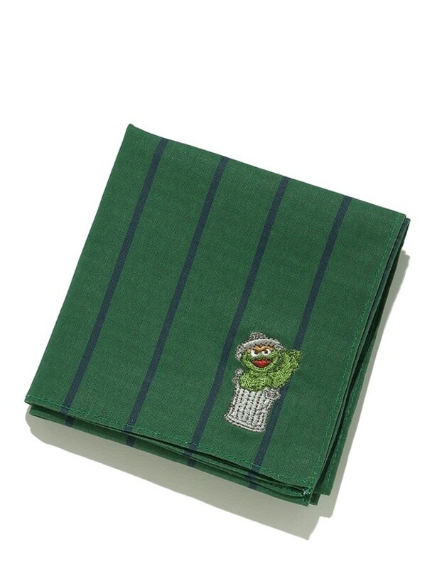 「ワンポイント刺繍ストライプハンカチ」(1650円)