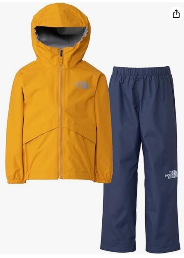 雨も寒さも、はじめての冒険も。子どもを守る防水アウター【ザノースフェイス】のレインセットがAmazonに登場中‼