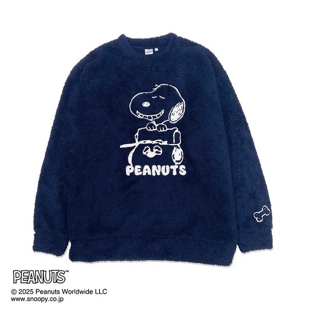 「メンズ ボアトレーナー(ダークネイビー)」(1639円)