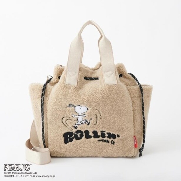 「レディース 巾着トートバッグ(ベージュ)」(2970円)