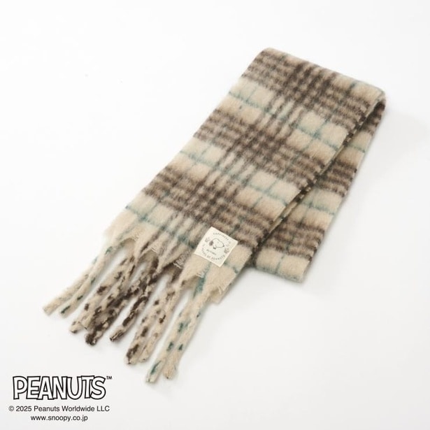 「レディース ブークレーマフラー(ダークベージュ)」(1639円)