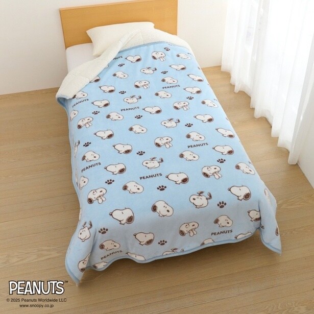 「わた入り合わせ毛布 シングル(ブルー)」(4070円)