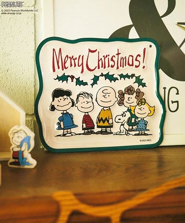 「【PEANUTS×BAYFLOW】TINプレート★2025X'mas★(グリーン)」(2750円)