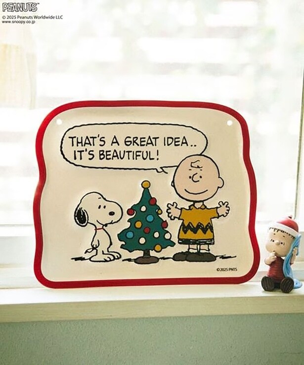 「【PEANUTS×BAYFLOW】TINプレート★2025X'mas★(レッド)」(2750円)