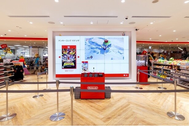 大画面モニターではNintendo Switch 2で一部のタイトルを体験できる